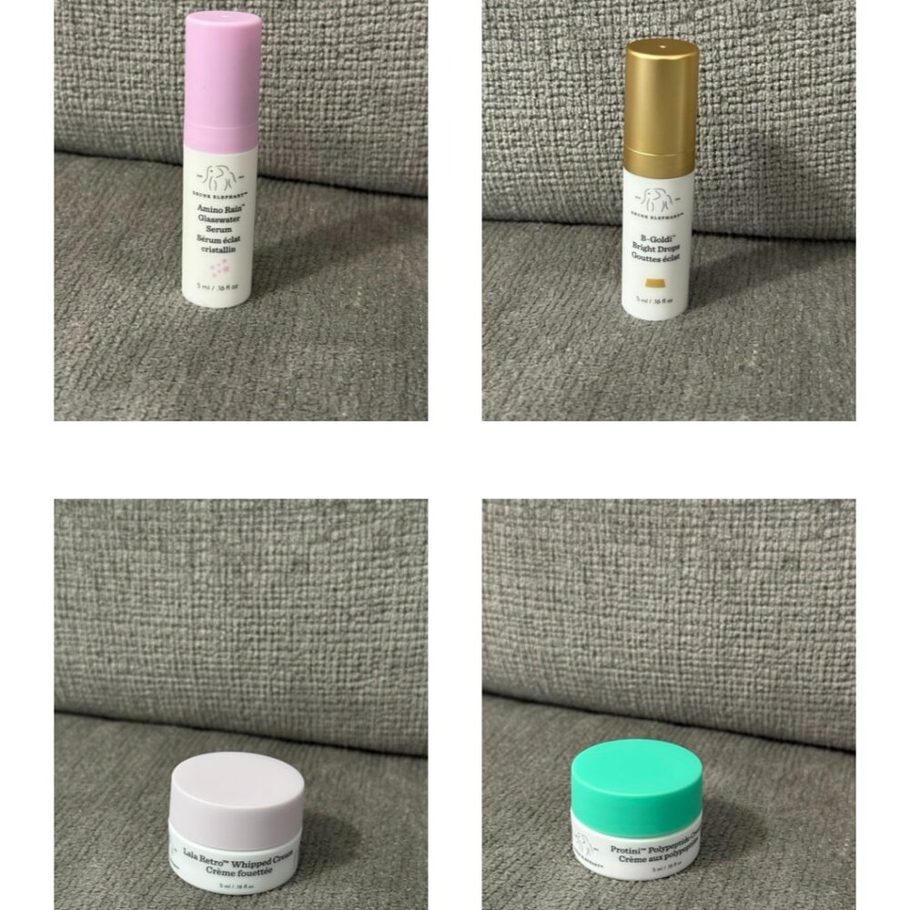 Drunk Elephant Amino Rain Glasswater, B-Goldi, Lala Retro, Protini Polypeptide